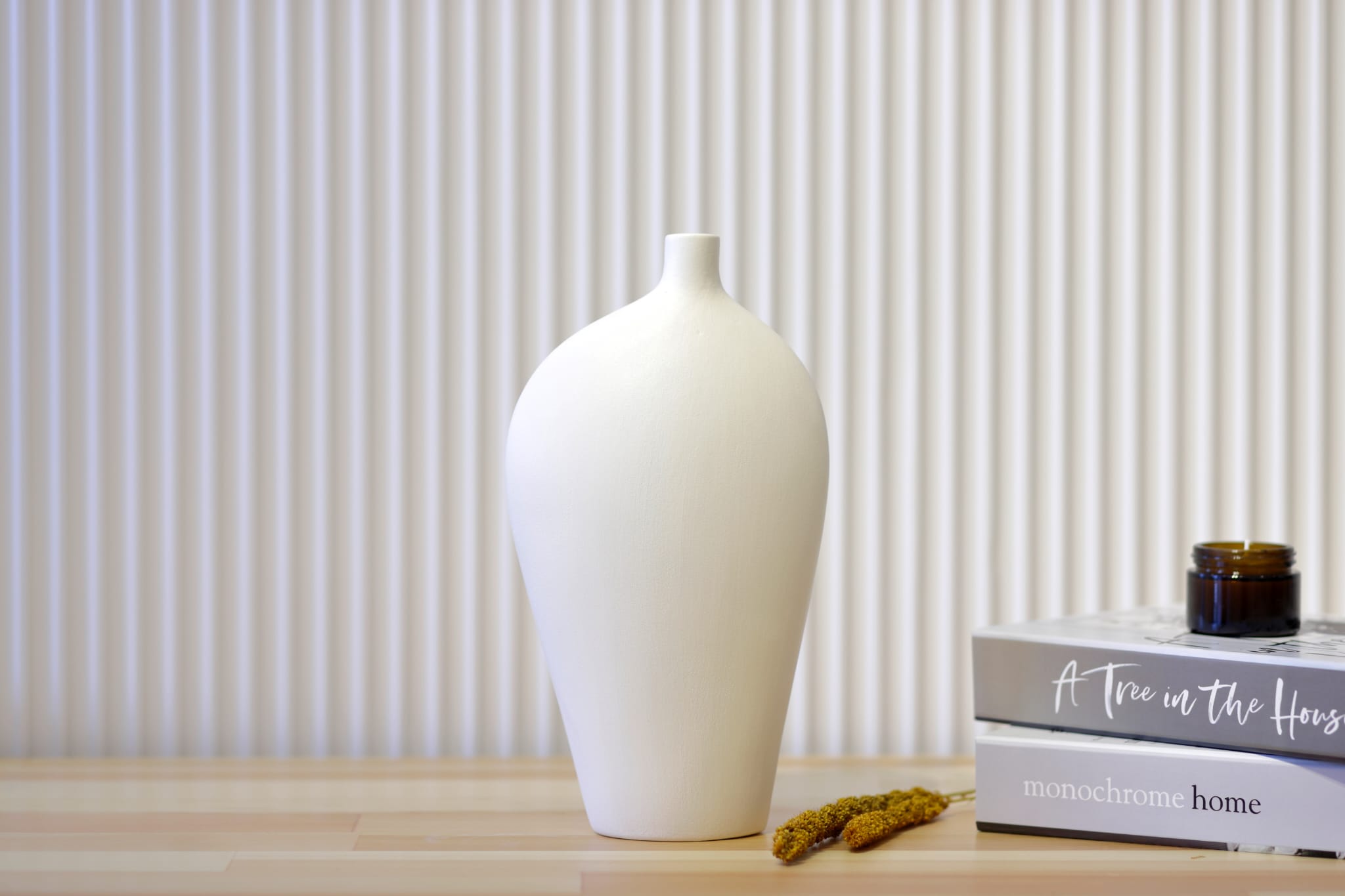 Asymmetric Vase Small White